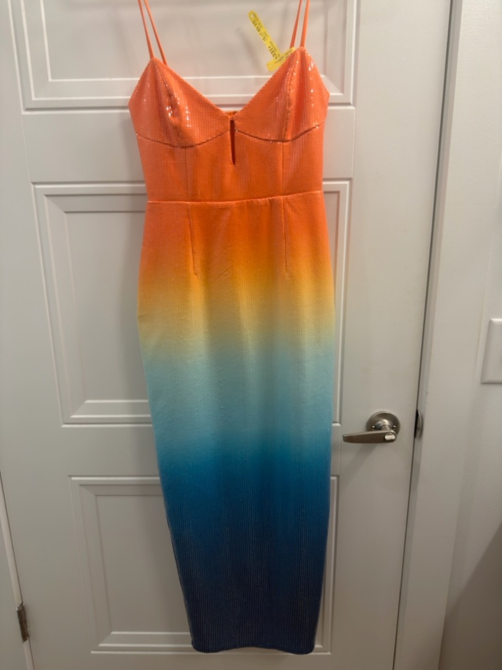 Revolve *SOLD OUT* Strapless Ombre Orange to Blue Maxi Dress - Picture 4 of 7